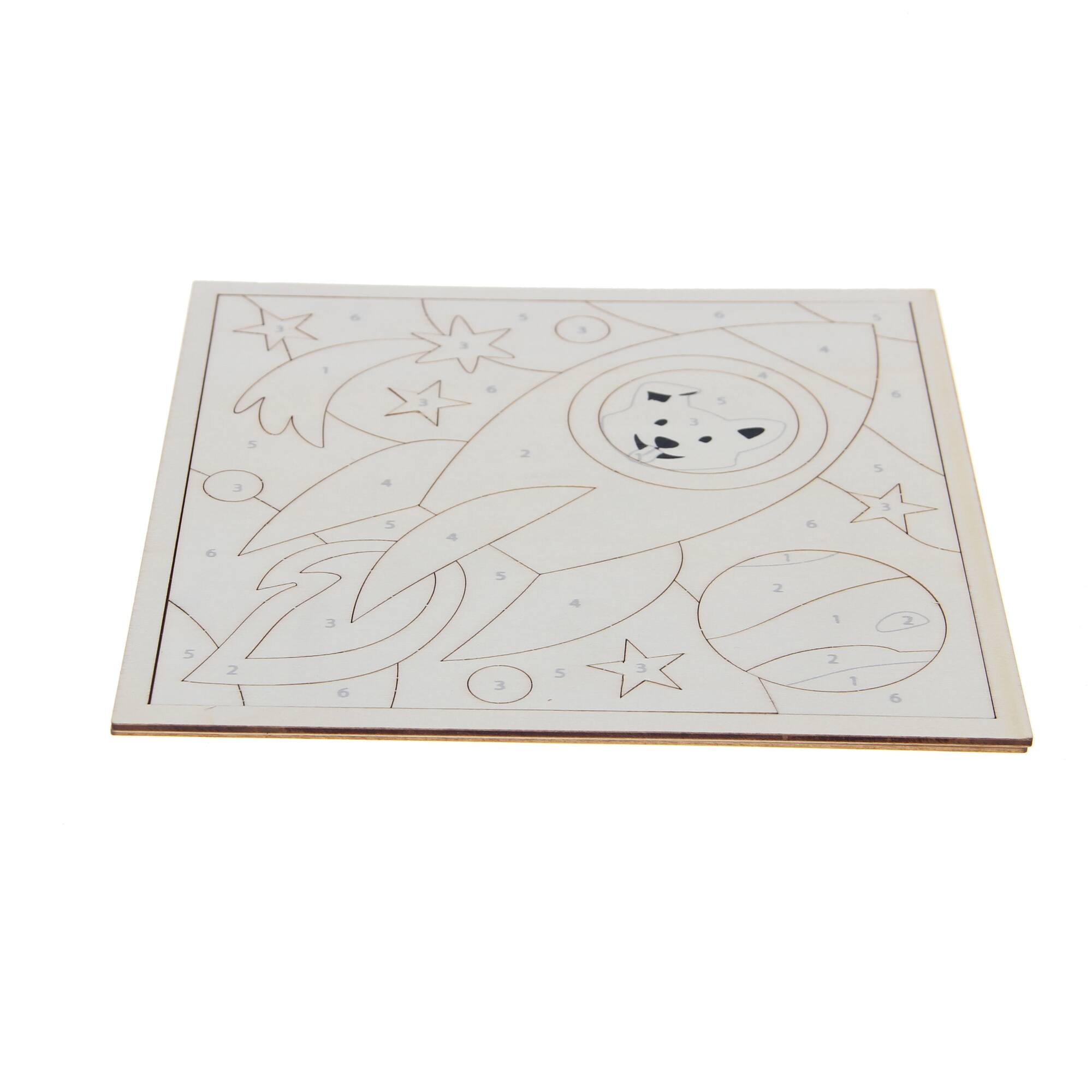 Space Wood Paint-by-Number Puzzle Kit by Creatology™